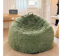 XeGe Housse de pouf confortable (sans remplissage), housse de pouf de rangement en peluche moelleuse pour chambre à coucher, décoration d'intérieur, housse de pouf en fourrure pour adultes
