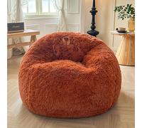 XeGe Housse de Pouf en Fausse Fourrure (Sans Rembourrage), Housse de Pouf en Peluche Souple Lavable pour Rangement d'Animaux en Peluche ou Textiles, Grand Pouf Shaggy en Peluche pour Adultes, Enfants