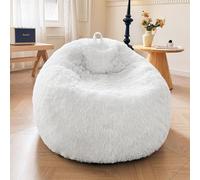 XeGe Housse de pouf en fausse fourrure (sans remplissage), housse de pouf de rangement en peluche moelleuse pour chambre à coucher, décoration d'intérieur, housse de grand pouf de gaming en fourrure