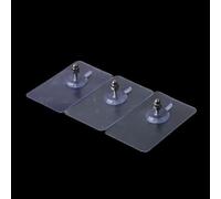 Xeju 3pcs Ongles Muraux Imperméables Clous Adhésifs Forts De Crochet De Mur De Bâton De Mur De Bâton De Pvc