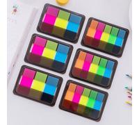 Xeju 60/100pcs Fluorescence Sticky Notes Memo Flags Bookmark Marker Tab Sticker