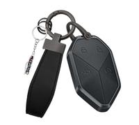 XENDRO Coque de clé pour BYD Denza B8 B3 B5 Leopard 5 en métal et cuir | Boîte à clés compatible avec Denza B8 BYD Formula Leopard SUPER 5 Ultra 8 3 9 - Coque de ccessoires - Noir