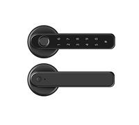Xenocam Serrure de porte intelligente à empreinte digitale sans clé 3-en-1, déverrouillage intelligent par levier à empreinte digitale/clavier/code/clé pour la maison, l'hôtel, l'appartement, le