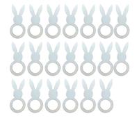 XENQITO 20 Pièces Rond de Serviette de Pâques, Oreilles de Lapin Anneau Serviette en Bois pour Pâques Mariage Dîner Fête Banquet Décoration Table, Porte Serviettes Lapin Mignon Accessoires Artisanat