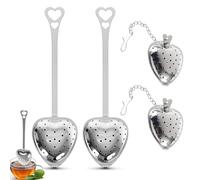 XENQITO 4 Pcs Infuseur Thé, Filtre à Thé Boule à Thé en acier inoxydable, Infuseur à thé, Boule a the, Boule a the infuseur, Boule à Thé Passoire à Thé Tamis à Thé pour feuilles de thé,épices,Théières