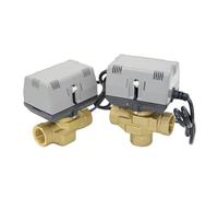 XEOWHUPG Vanne motorisée bidirectionnelle à Trois Voies en Laiton, 1/2 "3/4" 1 ", VC6013/4013 DN15 DN20 DN25, Bobine de Ventilateur, vanne HVAC AC220V