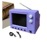 Xepasiay Téléviseur Vintage,Petit écran 720P Mémoire 8 Go Décoration intérieure | Mini TV Scènes Miniatures Décoration | pour Maison Chambre Bureau Dortoir Couloir Entrée Bibliothèque Table Maison de