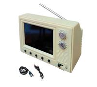 Xepasiay TV Rétro | Petit écran 720P Mémoire 8 Go Décoration intérieure - Mini TV Scènes Miniatures Décoration,pour Maison Chambre Bureau Dortoir Couloir Entrée Bibliothèque Table Maison de