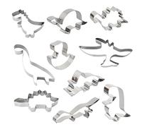 XEPWOLU Emporte-pièce dinosaure Set-10-pièces-Trex, Brontosaurus, Spinosaurus, Brachiosaurus, Triceratops, Empreinte de tête de dinosaure, Emporte-pièce dinosaure biscuit pour enfants Dino Party