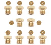 Xerteam 10 Pièces Gicleur Gaz Butane Universels, 0.5x2, 0.65x2, 0.7x2, 0.87x2, 1.02x2, Injecteur de Gaz Gicleur Bouteille Kit de Conversion pour Brûleur au Propane