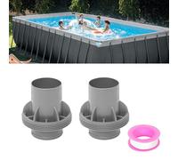 Xevinas Accessoires de piscine - Pompe de filtre à sable de rechange pour piscine hors sol - Adaptateur de tuyau de piscine 38 mm - Robuste et durable - Pour Flowclear, Coleman et Intex P6916 (2