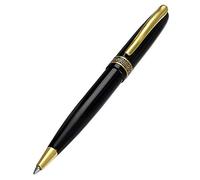 Xezo Stylo à bille à pointe moyenne, noir avec Twist-Action, édition limitée (Phantom Classic Black B)