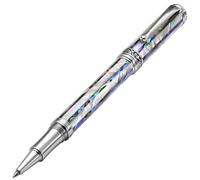 Xezo Stylo roller Maestro Jubilee, fine. Nacre blanche océanique et coquille d'abalone Pāua iridescent. Édition limitée, seulement 223 pièces fabriquées. Fait à la main, aucun stylo n'est identique