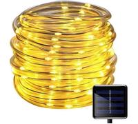 XF09768-Lumineux Solaire Lampes de Corde-100 LED Ruban-Etanche 39ft 12M Fil de Cuivre Extérieur Tube Rope Guirlande Lumineuse-Bl