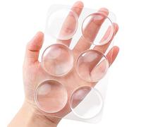 Xfenvs Lot de 6 protections murales pour poignée de porte - 4 cm - Transparent - Souple - Petit butoir de porte rond - Protection murale autocollante