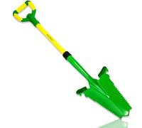 Xforst Bêche de Jardin Coupe Racine avec Scie à Racines, Pelle Bêche Jardinage en Acier au Carbone pour Sols Durs, Manche Ergonomique 114 cm en Fibre de Verre avec Poignée Antidérapante, SZ3#