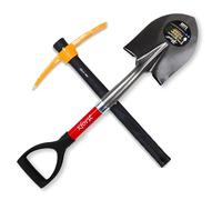 Xforst Set de Jardinage avec Pioche et Mini Pelle, avec des Manches en Fibre de Verre et têtes en Acier Forge. Idéale pour Le Jardinage et la Prospection. Modèle S800 + PF45N.