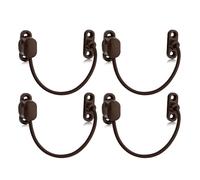 XFORT Viper - Entrebâilleur de Fenêtre à Câble de Verrouillage Marron - Kit de 4 Verrous de Fenêtre sans nti-Intrusion et Sécurité Enfant