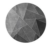 XFSHKJS Tapis Gris Tapis 2m 3m Tapis Rond pour Salon Chambre 160cm 180cm 200cm 300cm 300cm Grand Tapis Chaise d'ordinateur de la Maison Décor Nat de Sol antidérapant (Size : Diamètre 160cm)