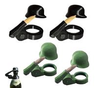 XFSRG 4 Pièces Bouchon de Bouteille Champagne Bière Casque Forme Soldat Casque Soldat Réutilisable Bouchon de Bouteille Bière Décoratif