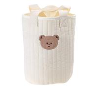 XFUYI Seau de Rangement Ours Panier de Rangement en Coton Beige Sac à Couches Bac de Rangement en Coton de Grande capacité pour la Maison Chambre d'enfant Coton