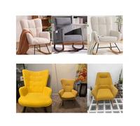 XGANGM Housses de Fauteuil à Bascule Extensibles Rocking Chair Slipcovers Housses Fauteuil Allaitement HoussesChaise à Bascule Scandinave Housses Chaise Longue,Customrockingchaircover,2PCS