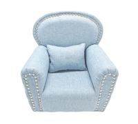 Xgdsnly Accessoires de Photographie : Mini-canapé de Pose, Coussin de Support en Bois et Tissu pour Photos Professionnelles de Nouveau-nés, Bleu