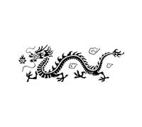 Xgdsnly Autocollant Voiture Décoratif Décalcomanie Créative Motif Draconique PETG Habillage Capot Fenêtre Convient pour Véhicule Fourgonnette, Noir