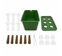 Xgdsnly Bac Plantation Hydroponique Compact Panier Plantation Réutilisable Couvercle Isolant pour Citadins, Appartement, Array, Vert