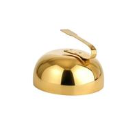 Xgdsnly Cloche Gril avec Poignée INOX Couvercle Cuisson Courbé Réduit Les Éclaboussures Cloche à Barbecue pour Cuisiniers, Plancha, Doré
