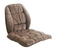 Xgdsnly Coussin Chaise avec Dossier Confortable Galette Siège avec Dossier Capitonné pour Travailleurs à Distance, Chameau Riche, Coussin 48X48cm + Support Lombaire