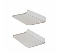 Xgdsnly Étagère Murale Pliante Suspendu Étagère Murale Rabattable Solide pour Cuisine, 2 Pièces - Grand, Blanc