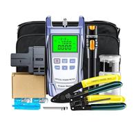 Xgdsnly Fiber Assembly Trousse d'Outils Set Professionnel Dénudeurs Cliveur de Précision Visuel Mesureur de Puissance Métal et Plastique Résistants Rangement, Mini Kit