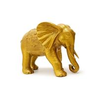 Xgdsnly Figurine D'éléphant En Laiton Ornemental Statuette d’éléphant Fétiche pour Salon, Entrée, Bureau, 17cm X 10cm X 13cm, Éléphant À Motif JY Absorbant L Eau 8 Pouces Trompe Courbée