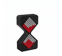 Xgdsnly Lampe LED En Sablier Face à Pixels Lampe Sablier LED Effet Apaisant Décoration Intérieure, Rouge