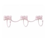Xgdsnly Patère Murale à 3 Crochets Gain Place Porte-Manteau Mural avec 3 Crochets peu Encombrant pour Chambre, Rose, Crochet Nœud Papillon