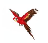 Xgdsnly Perroquet Décoratif En Plumes Fausse Plume Perroquet En Plumes Résistant à la Décoloration Oiseau Décoratif Suspendu pour Jardin, Scène, Rouge, Rouge, 45 Cm