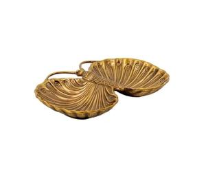 Xgdsnly Porte-Objets En Forme Papillon Vintage Coupelle avec Compartiments Doré Plateau à pour Coiffeuse, Entrée