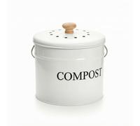 Xgdsnly Poubelle à Compost avec Couvercle Pratique Composteur Hygiénique Seau pour Cuisiniers, Array, Blanc