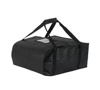 Xgdsnly Sac Isotherme pour Pizza Sac de Livraison Alimentaire Porte Pizza Pochette Thermique Repas en Non Tissé Isolé 2mm Repliable Fermeture à Bande Adapté à, Noir, 60 60 35CM