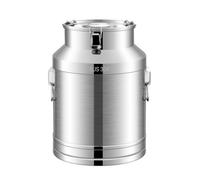 Xgdsnly Seau avec Couvercle à Loquet Seau En Acier Inoxydable Portable Récipient Hermétique avec Couvercle pour Particuliers, 58L Diamètre 35 Hauteur 60