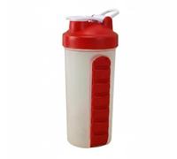 Xgdsnly Shaker à Boule Mélangeuse Bec Rabattable Shaker Sport Poignée Latérale Bouteille Mélangeuse, Rouge, Rouge