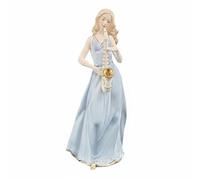 Xgdsnly Statuette Femme en Céramique Figurine Sculpture Ornement Décoration Style Romantique et Silhouette Fluide pour Ambiance Apaisante Matériau Porcelaine, Saxophone Girl