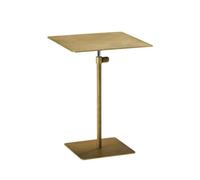 Xgdsnly Table d'Appoint Réglable Table de Canapé, 350mm X 350mm Plateau Carré, Table D Appoint Carrée Argentée, Galvanisée sans Empreintes Digitales, Hauteur Réglable 500-700mm
