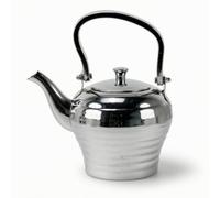 Xgdsnly Théière avec Filtre Texturé Théière En Acier Inoxydable Poli Bouilloire pour Amateurs Thé, Maison, Restaurant, Café, Chromé, 1.6L