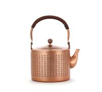 Xgdsnly Théière En Cuivre avec Filtre Traditionnelle Bouilloire En Cuivre Vintage Bouilloire à Thé avec Filtre Intégré pour Bureau, Moderne Minimaliste Avec Motif Du Grand Mantra De La Compassion