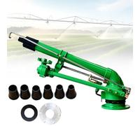 XGHDPBM Arroseur d'irrigation Ferme agricole, 360 ° Pistolet pulvérisation | Buses, portée 22-41 m/26-53 m, agricole, pulvérisation d'arrosage sur grande surface, arroseur impact for jardin(Inlet 40 mm)