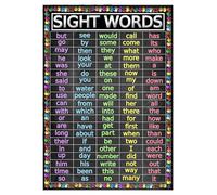 XGINERFEX Educational Posters for Classroom: Sight Words Learning Charts, Laminated Kindergarten & First Grade Reading Decor, Homeschool Must Have (Framed,08x12inch(20x30cm))