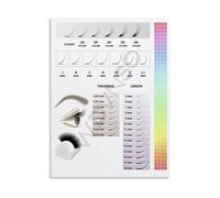 XGINERFEX Large Eyelash Chart Canvas Poster Professional Lash Extension Styling Guide Wall-Art for Beauty Salon Decor Training and Room Decoration(Unframed,12x18inch(30x45cm))