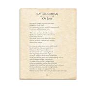 XGINERFEX The Prophet on Love Wall-Art, Kahlil Gibran Quote Poster, Philosophical Romantic Gift for Wedding, Anniversary, Couples Home Decor (Framed,16x24inch(40x60cm))